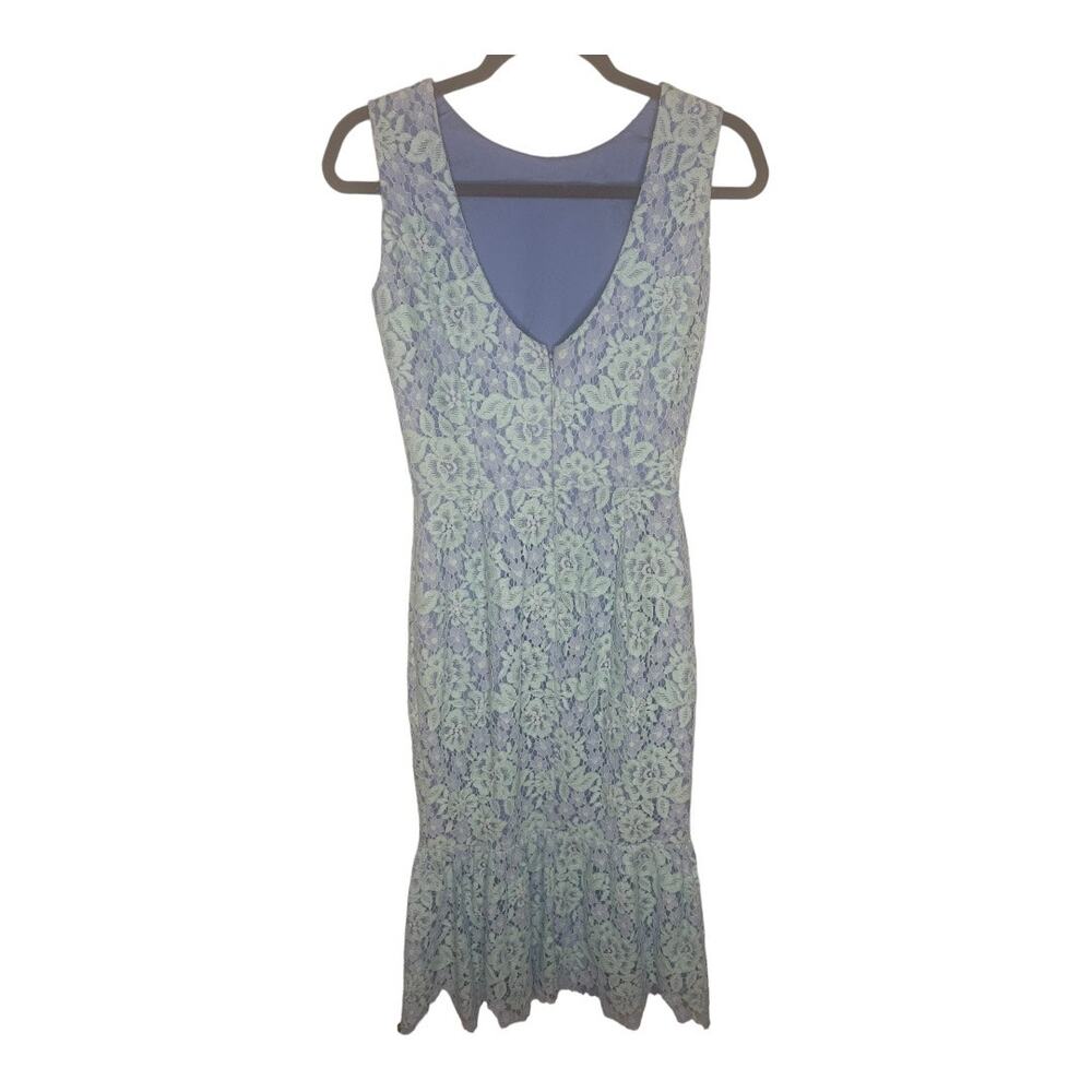 Dress The Population Floral Lace Midi Dress Sleeveless Garden Formal Party M